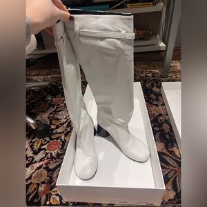 NWOT Khaite Admiral Knee High Boots White Sz 41